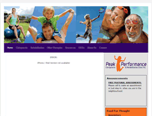 Tablet Screenshot of peakperformancechiro.com.au